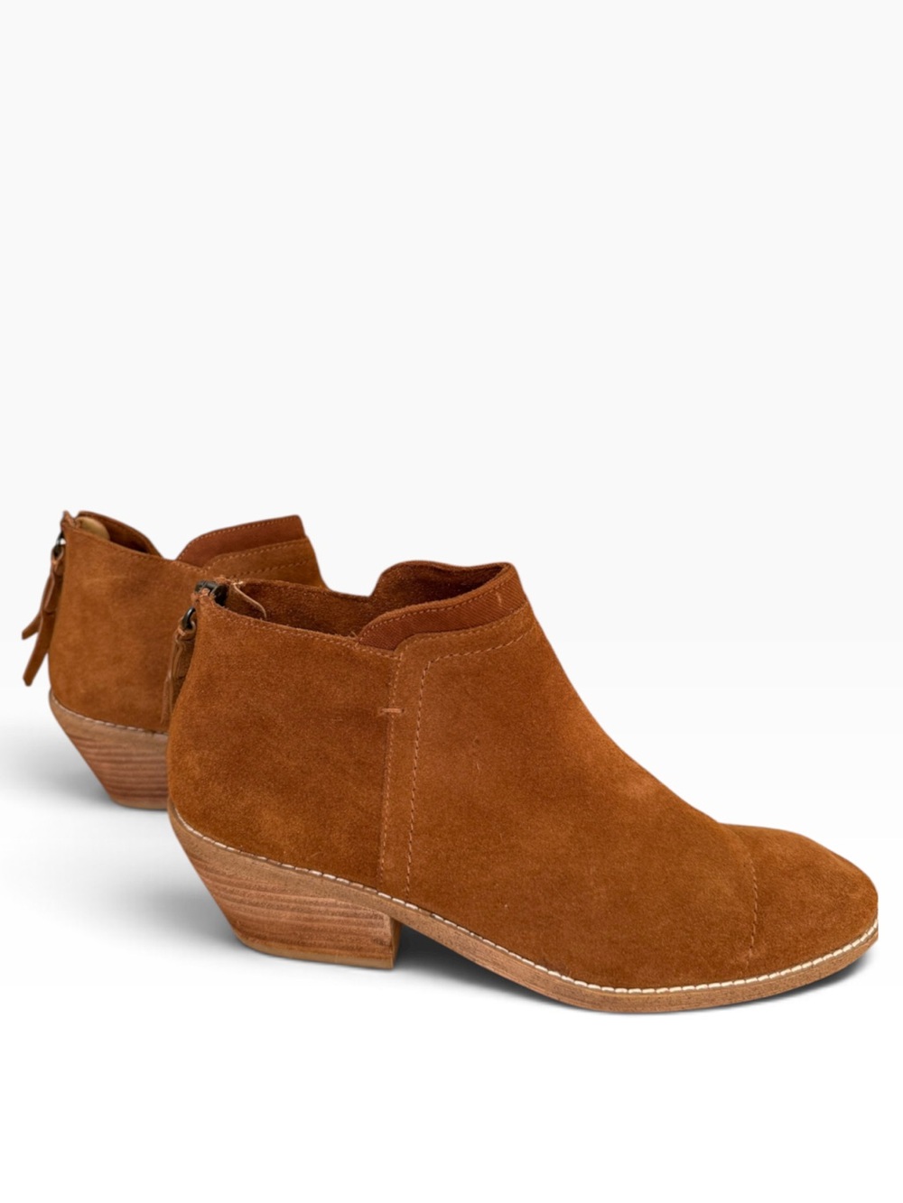 Splendid Women's Suede Ankle Booties in Cognac Size 9
